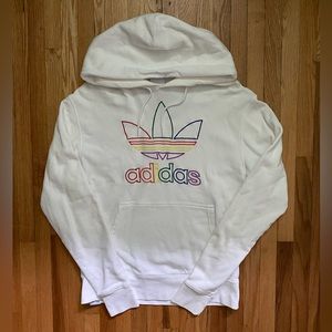 EUC adidas Pride White Hoodie Men’s Size Small